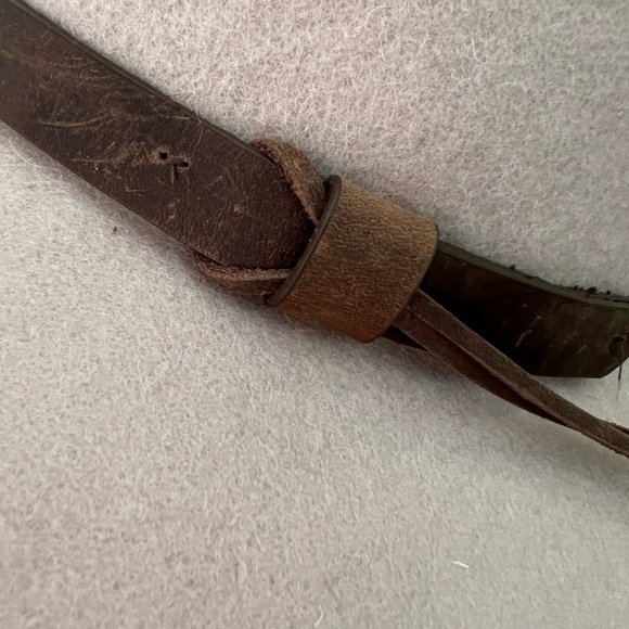 Rachel Zoe wool women’s hat. Cream color with leather trim. - Picture 4 of 5